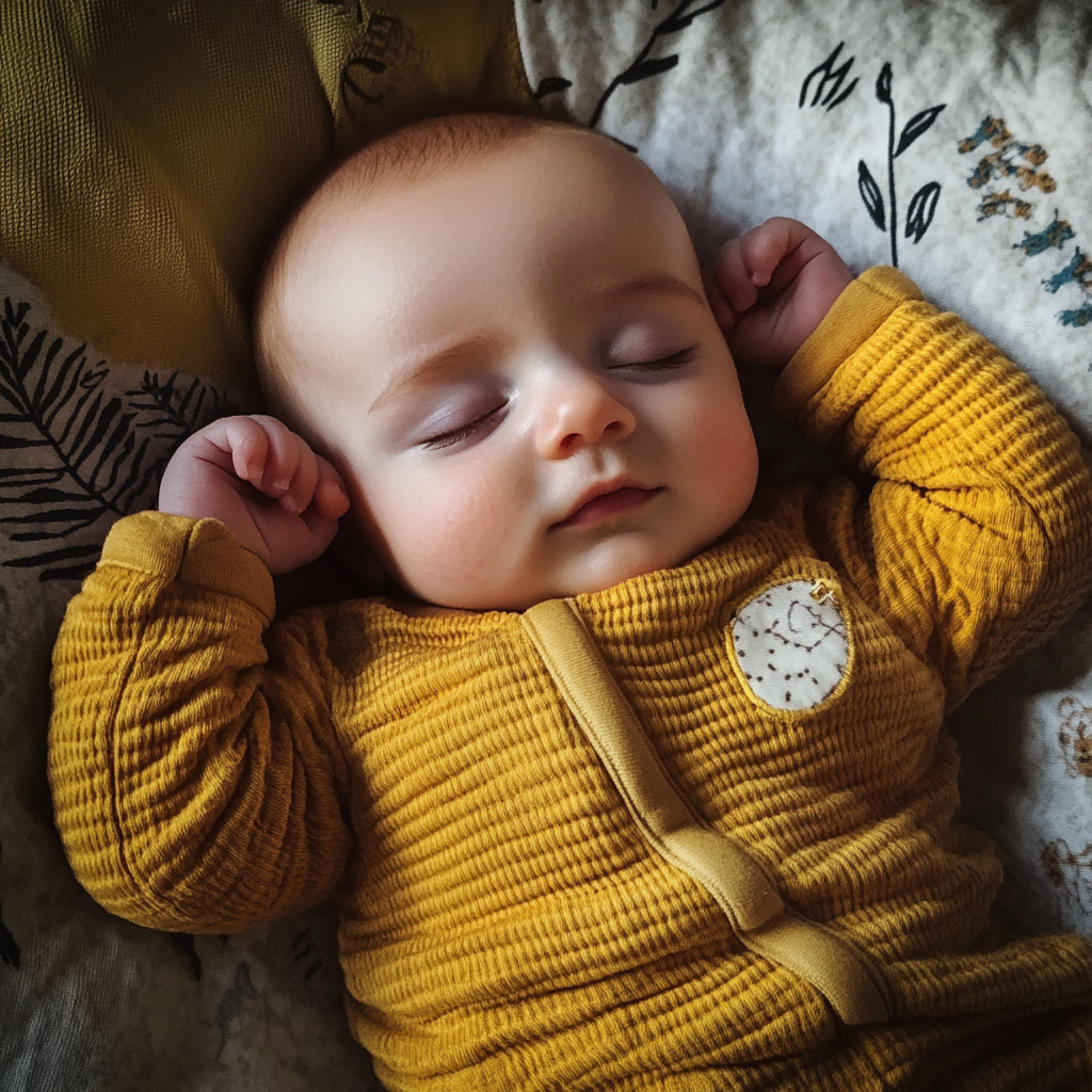 Un bebé durmiendo | Fuente: Midjourney