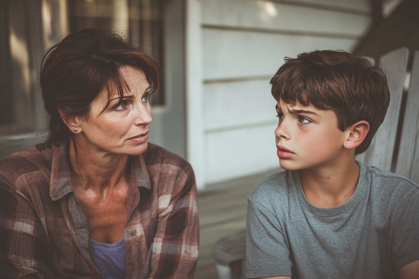 Una mujer hablando con un adolescente | Fuente: Midjourney