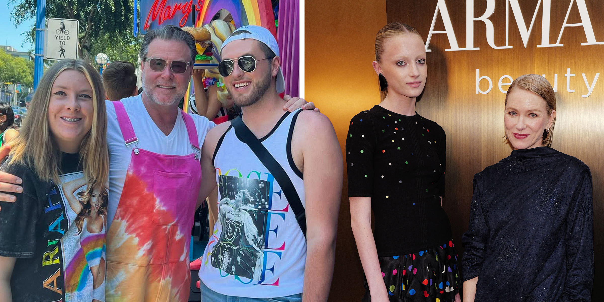 Liam, Dean y Jack McDermott | Kai Schreiber y Naomi Watts | Fuente: Instagram/imdeanmcdermott | Getty Images