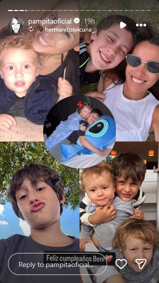 Carolina Pampita Ardohain compartió una serie de imágenes para conmemorar el cumpleaños de su hijo Benicio | Fuente: Instagram Stories/pampitaoficial1