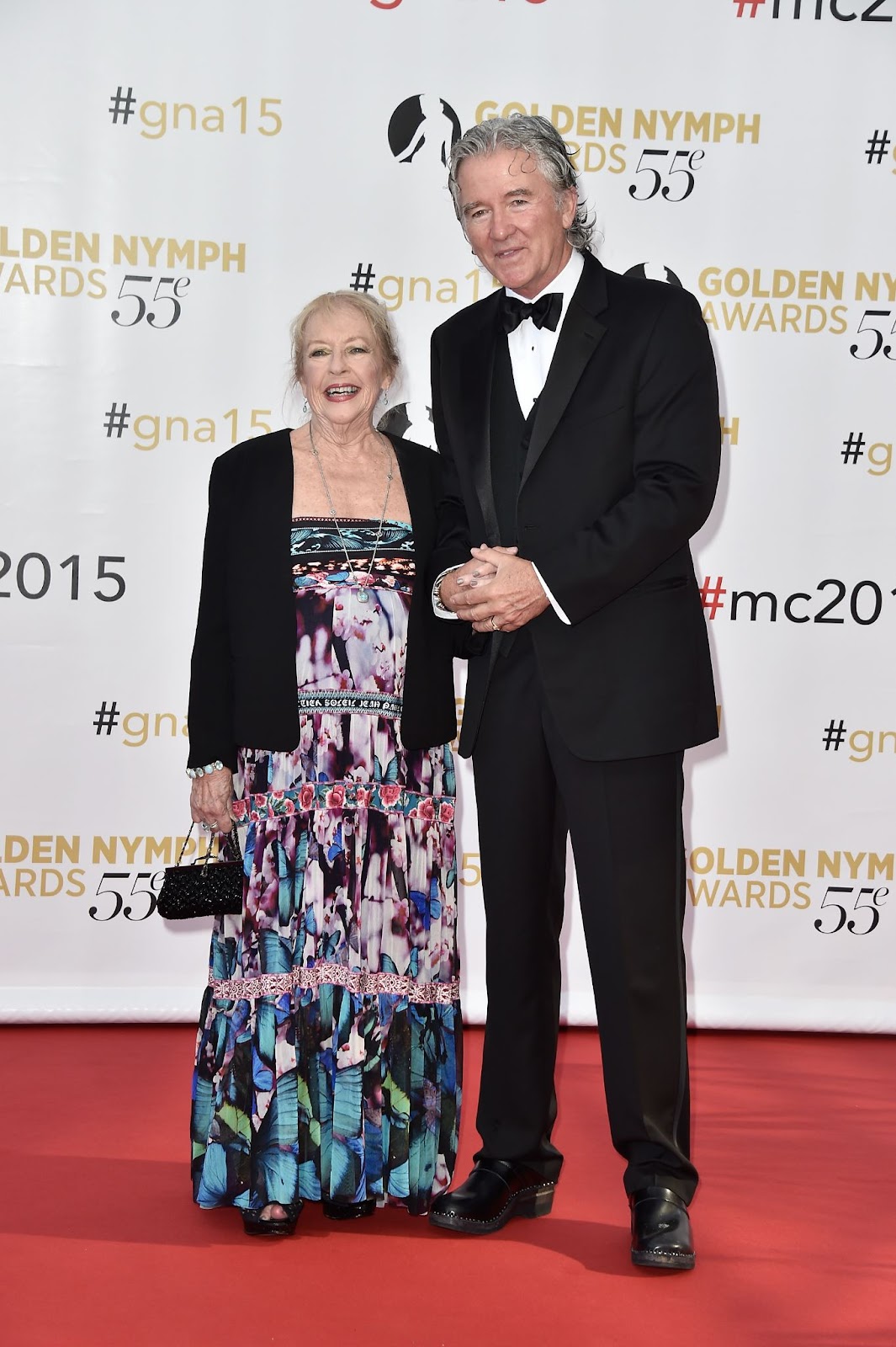 Patrick Duffy y Carlyn Rosser en la ceremonia de clausura de la 55ª edición del Festival de Televisión de Montecarlo, el 18 de junio de 2015, en Mónaco | Fuente: Getty Images