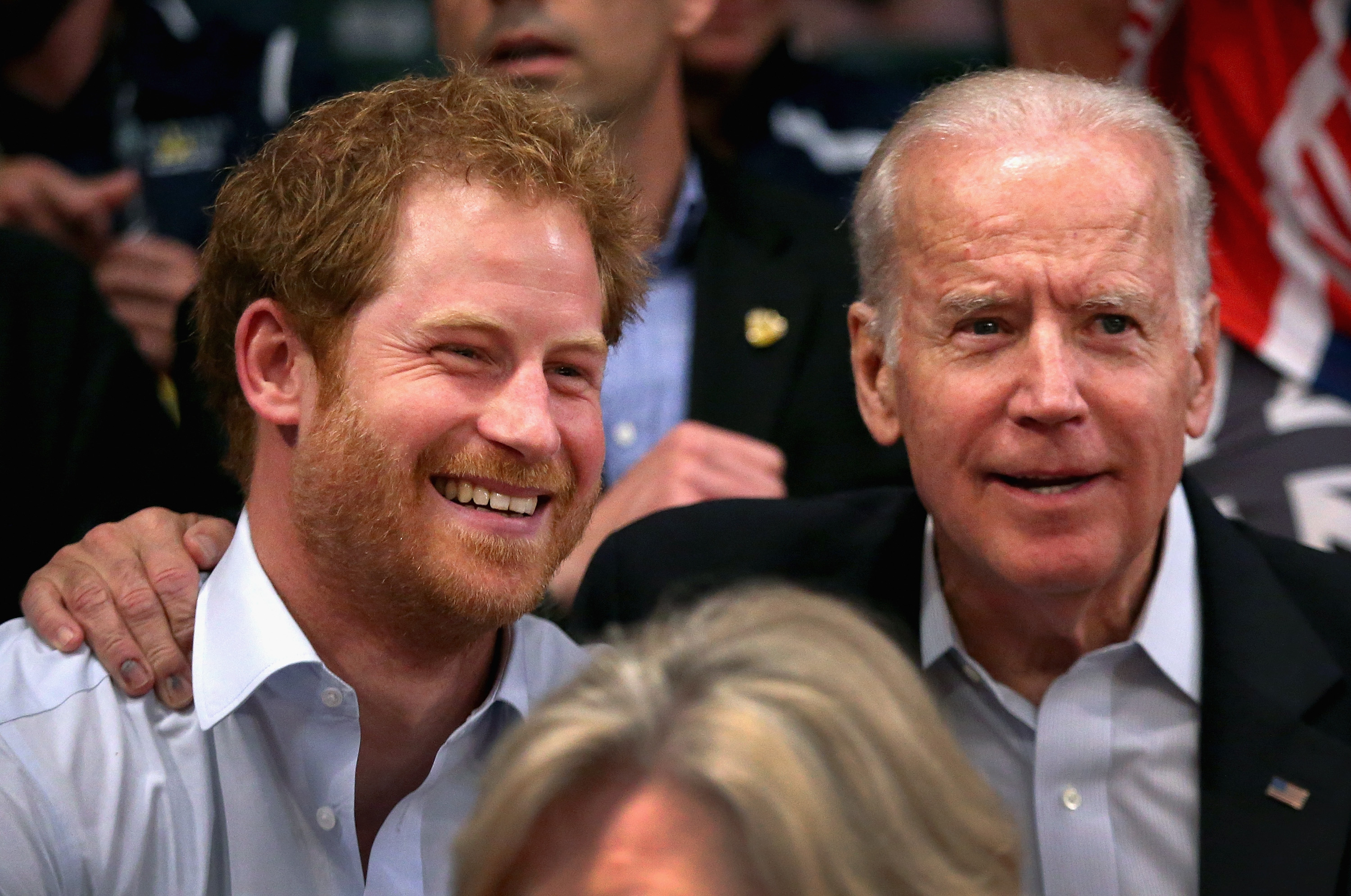 El príncipe Harry y el presidente de los Estados Unidos Joe Biden en los Juegos Invictus en Orlando, Florida, el 11 de mayo de 2016 | Fuente: Getty Images