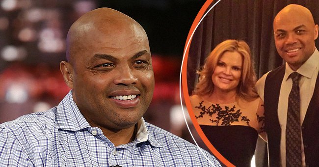 A la izquierda: Charles Barkley en el programa de 'Jimmy Kimmel Live!'. Febrero de 2018. A la derecha: una foto de Charles Barkley y su bella esposa, Maureen Blumhardt. | Foto: Getty Images - Facebook/maureen.barkley1