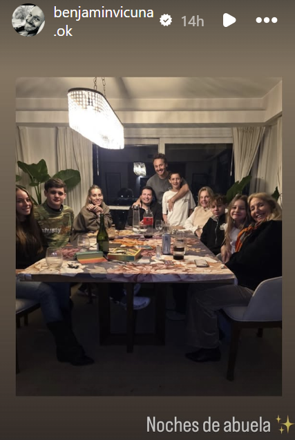 Benjamín Vicuña compartió imágenes junto a su familia celebrando el Día del Niño en sus historias | Fuente: Instagram Stories/benjaminvicuna.ok