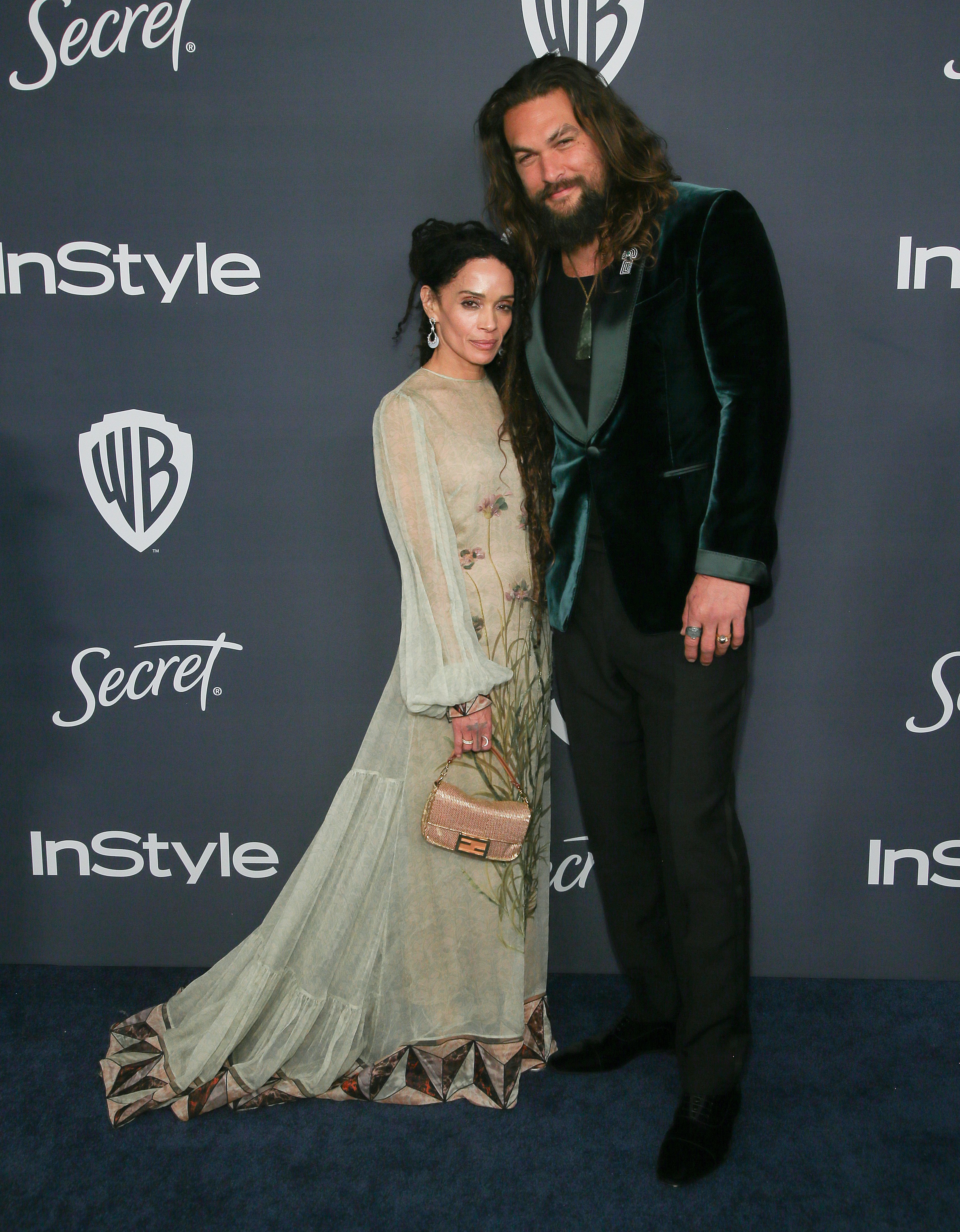 Lisa Bonet y Jason Momoa en la 21.ª fiesta anual posterior a los Globos de Oro de Warner Bros. e InStyle el 5 de enero de 2020 en Beverly Hills, California. | Foto: Getty Images