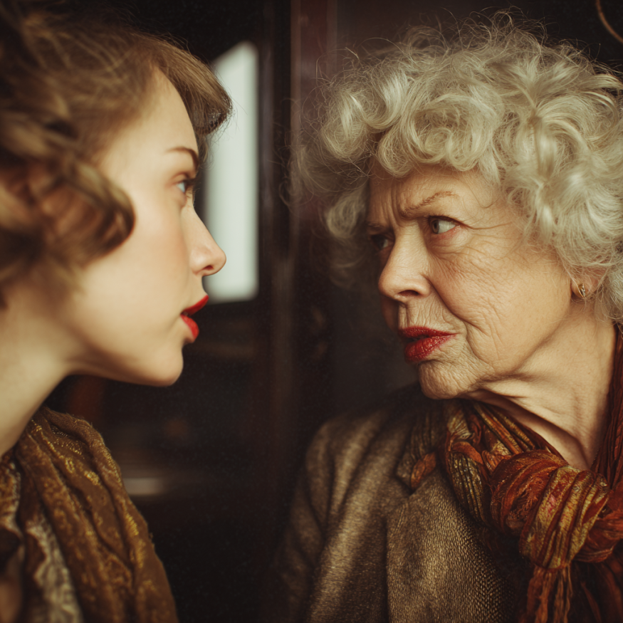 Dos mujeres hablando | Fuente: Midjourney