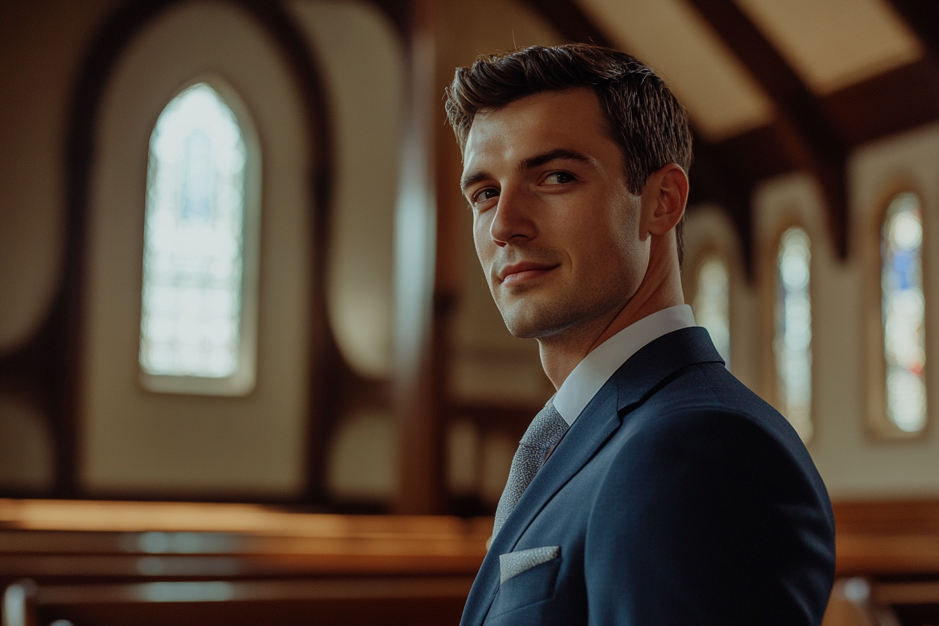 Un hombre con traje | Fuente: Midjourney
