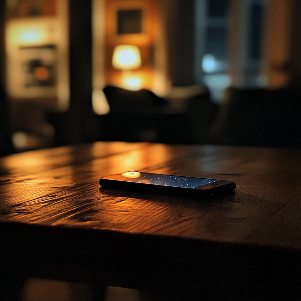 Un móvil sobre una mesa | Fuente: Midjourney