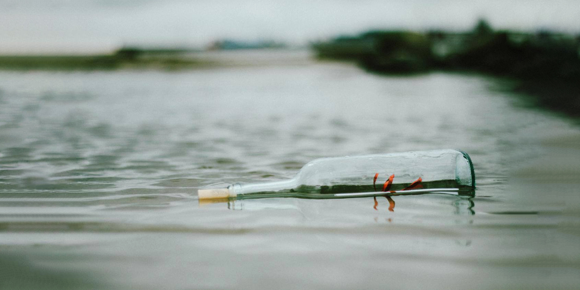 Una botella flotando con una nota dentro | Fuente: Pexels