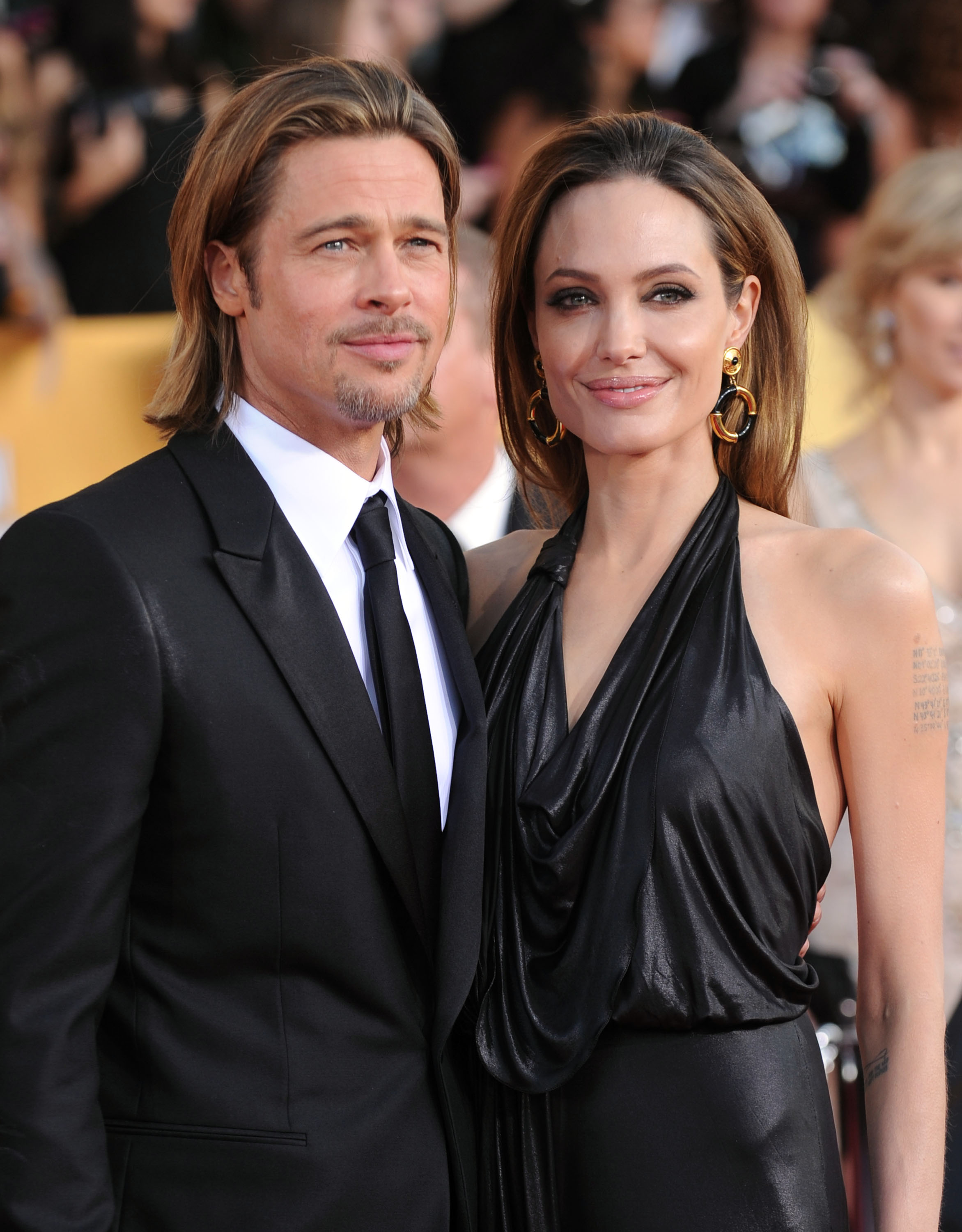 Brad Pitt y Angelina Jolie en los 18º Premios Anuales del Sindicato de Actores el 29 de enero de 2012, en Los Ángeles, California. | Fuente: Getty Images