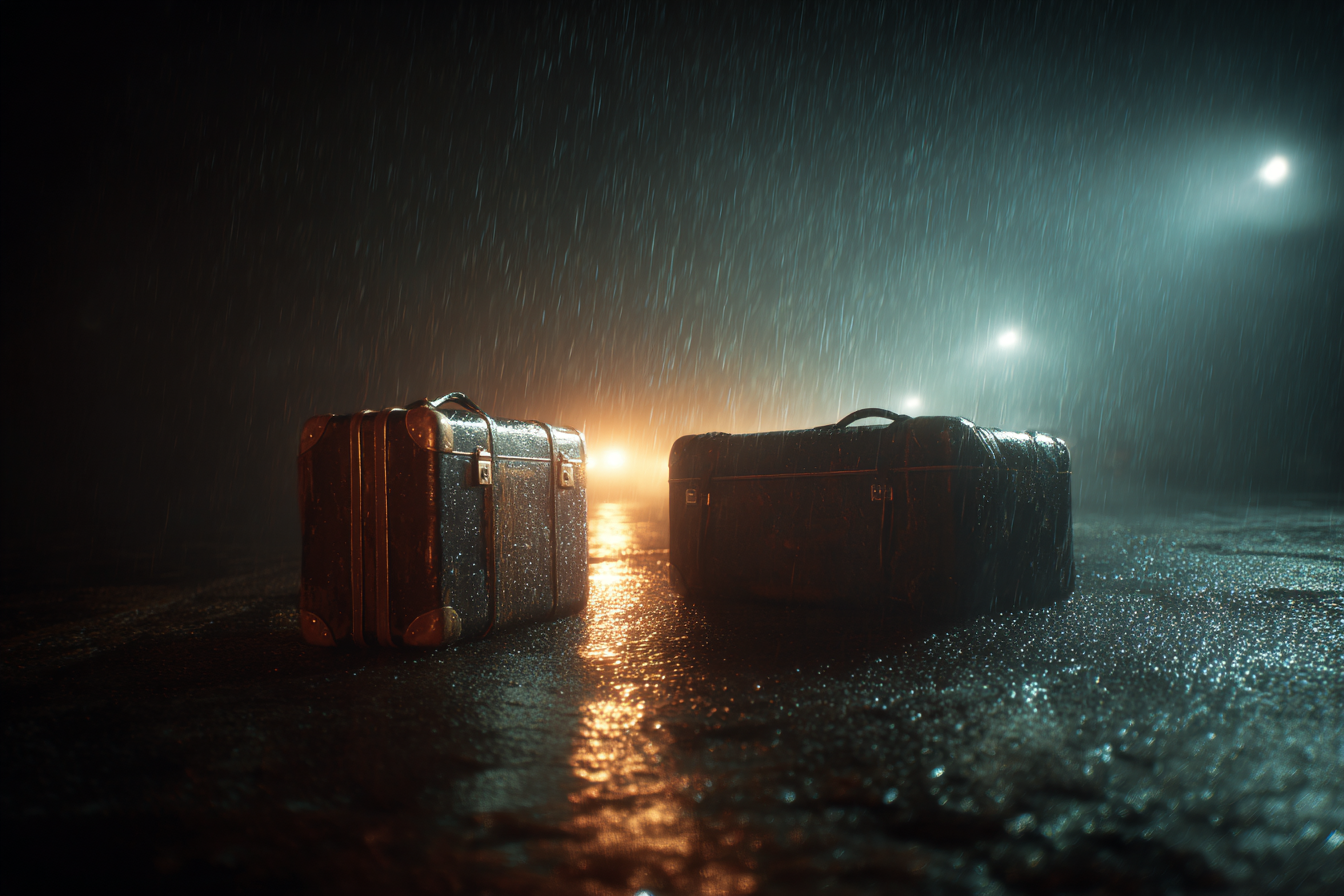 Bolsas bajo la lluvia | Fuente: Midjourney