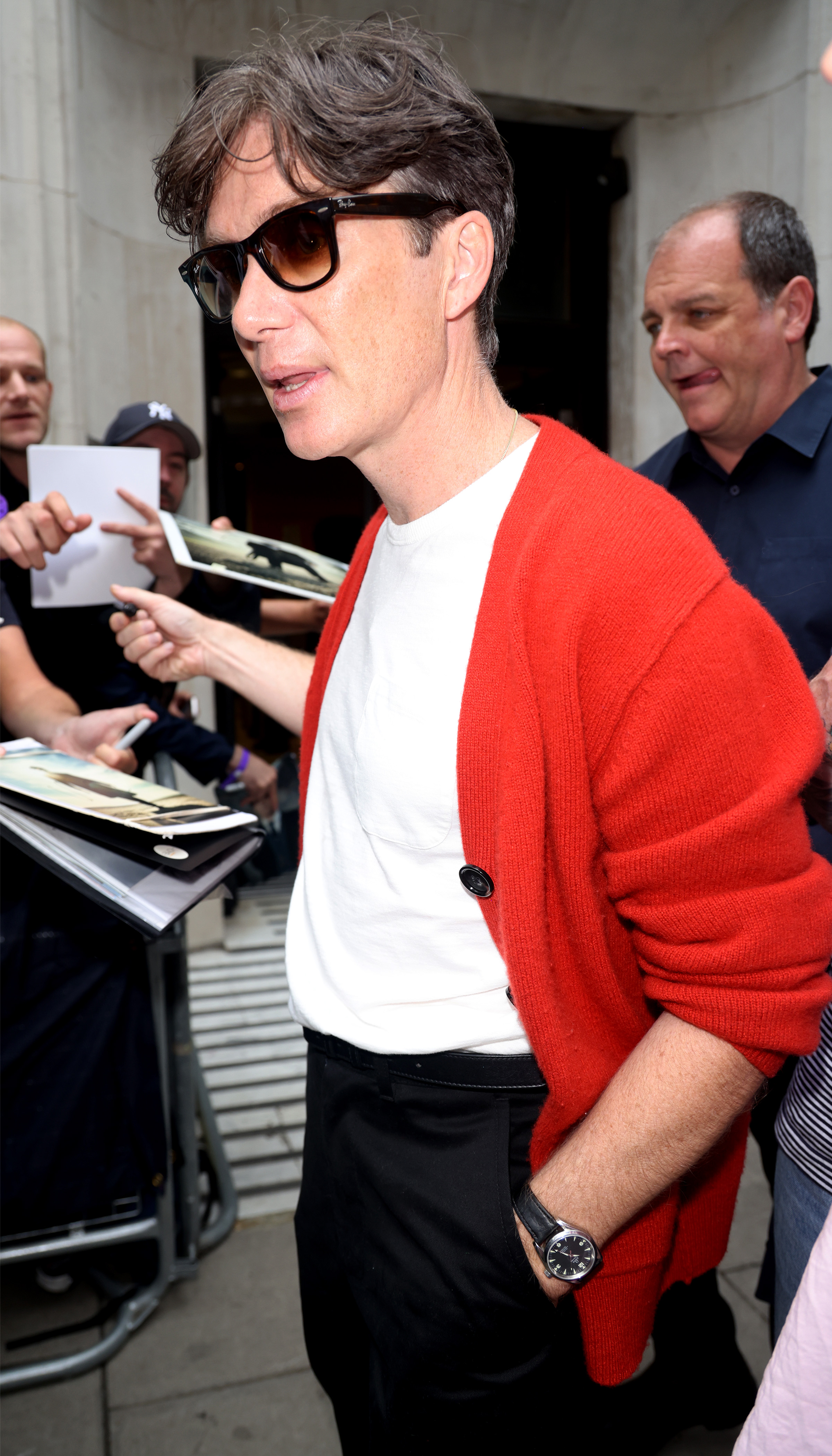 Cillian Murphy visto en BBC Radio 2 en Londres, Inglaterra, el 13 de julio de 2023 | Fuente: Getty Images