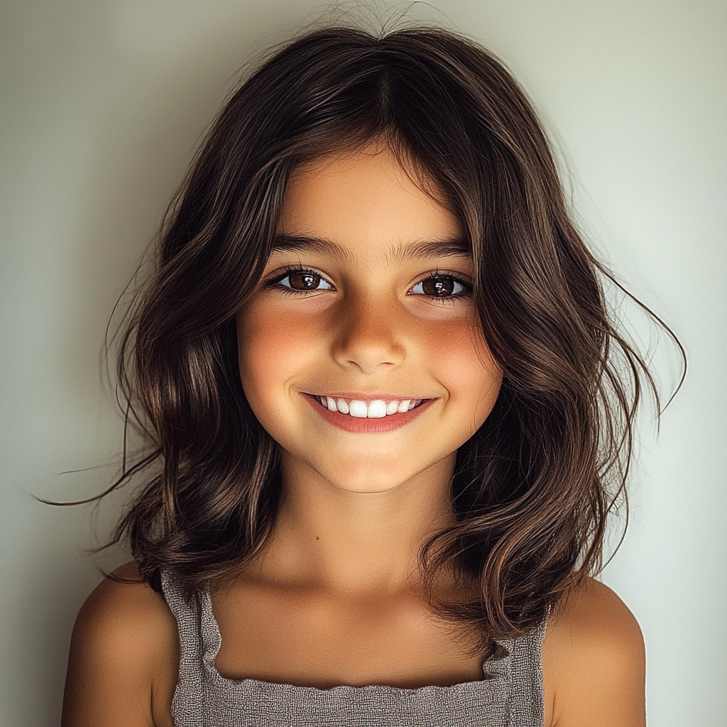 Una niña sonriente | Fuente: Midjourney