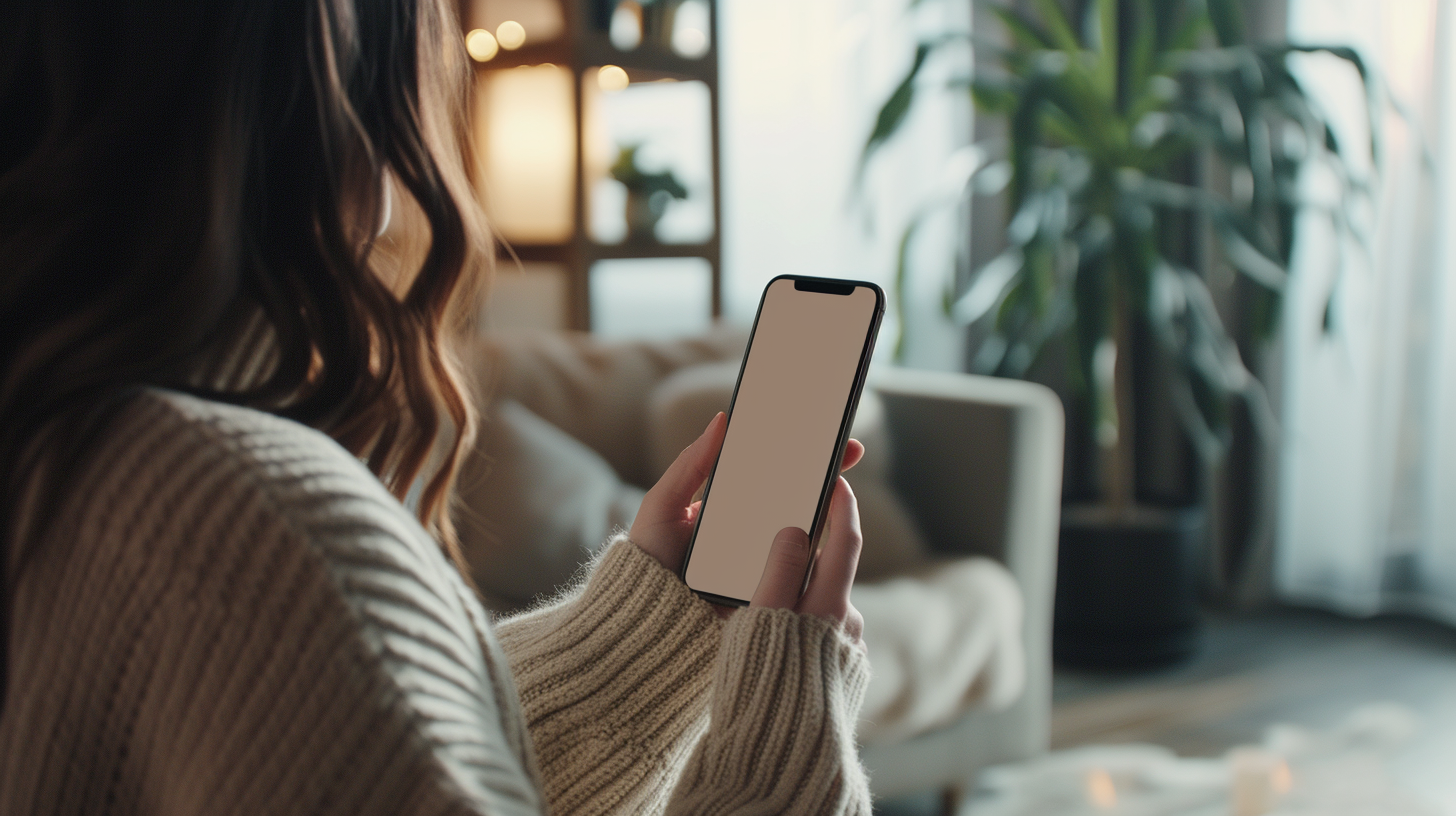 Una mujer utilizando su teléfono | Fuente: Midjourney