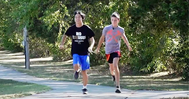 Paul Scott y Rebel Hays corriendo juntos. | Foto: Youtube/KSDK News