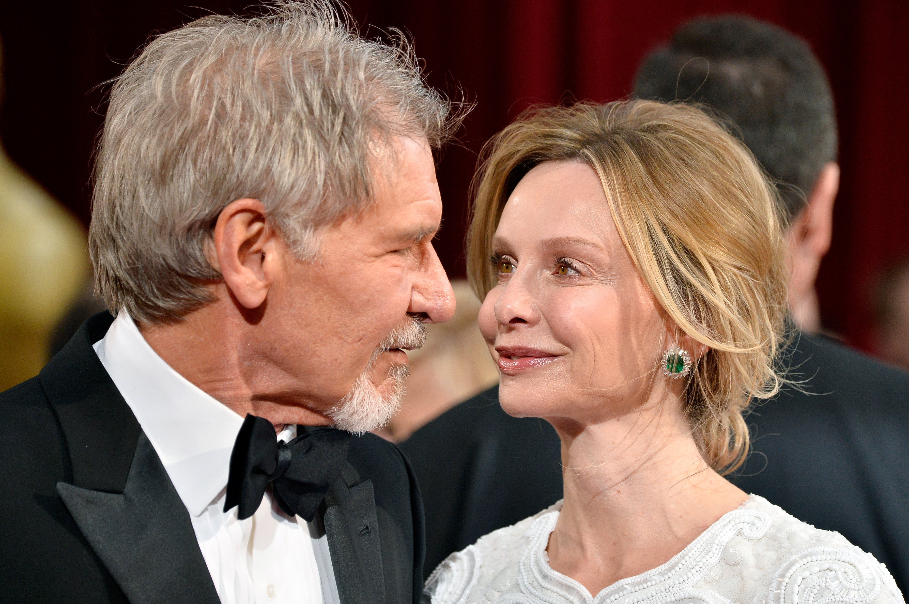 Harrison Ford y Calista Flockhart en los Oscar el 2 de marzo de 2014, en Hollywood, California | Foto: Getty Images
