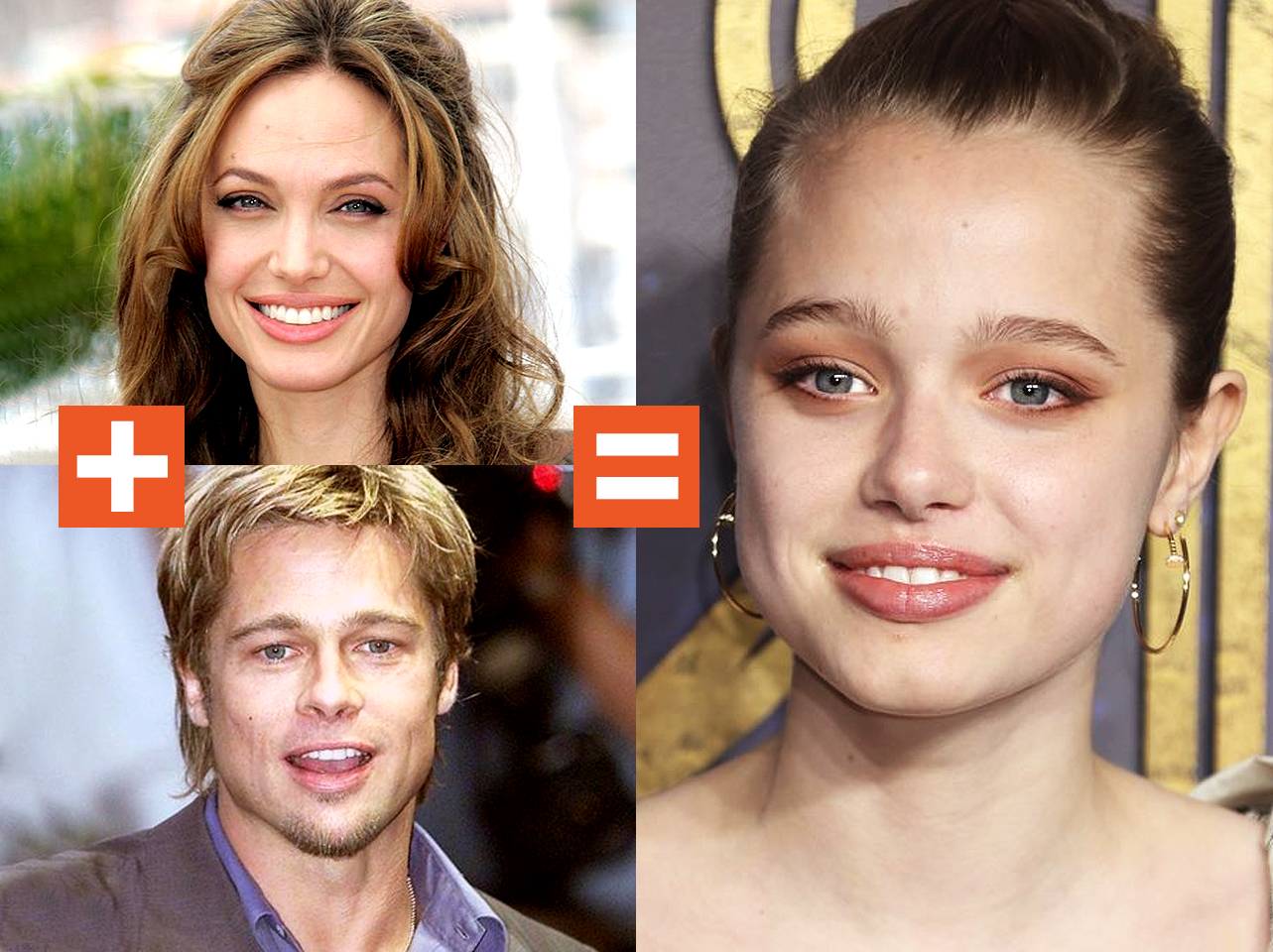 Un collage de Angelina Jolie, Brad Pitt y Shiloh Jolie Pitt | Fuente: Getty Images