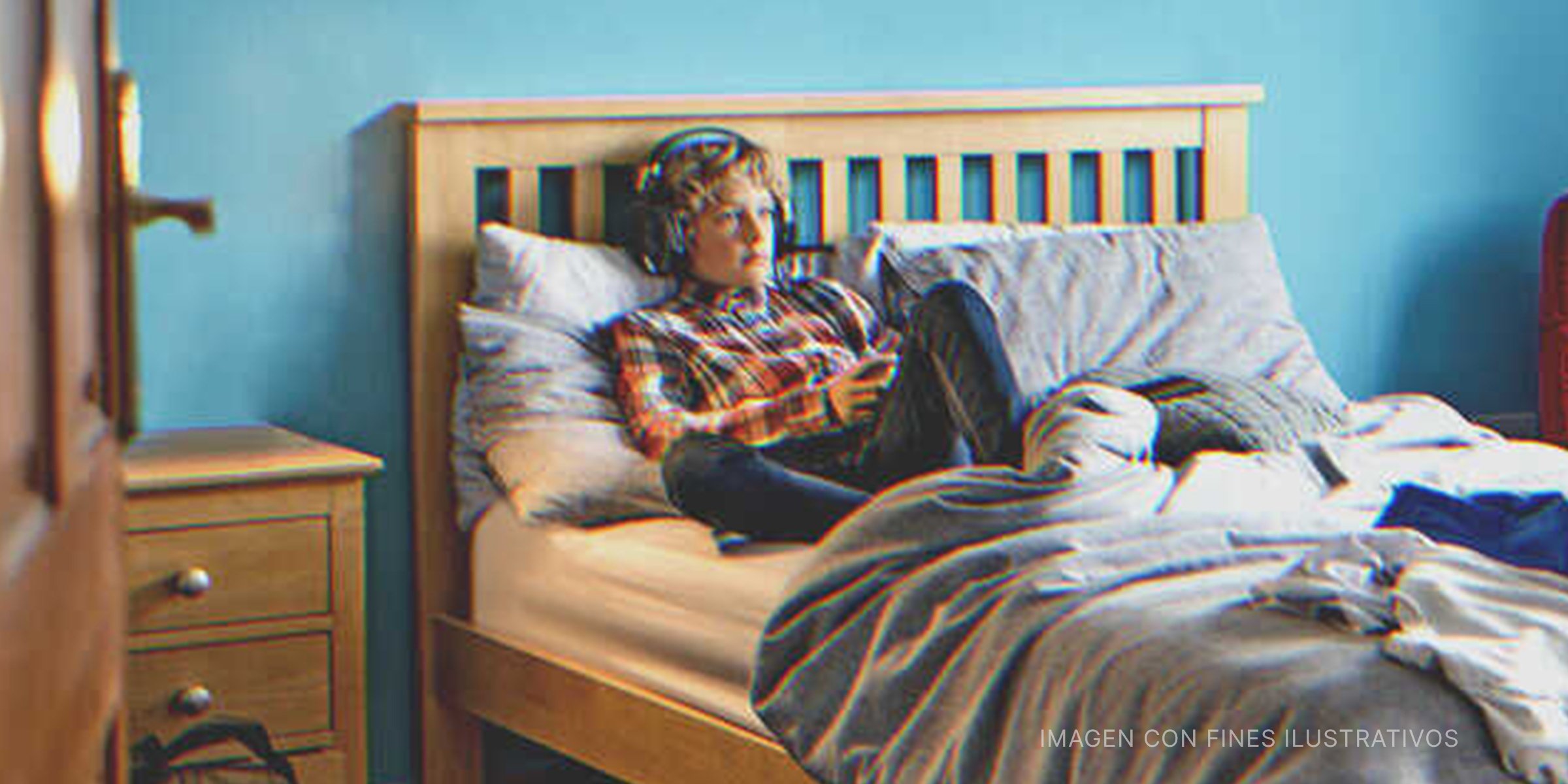 Chico en su cama. | Getty Images
