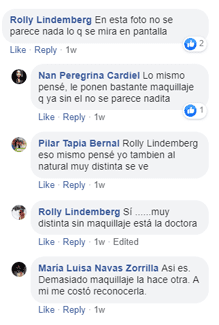 Capturas de comentarios de usuarios de Facebook en la publicación original de Ana María Polo. Fuente: Facebook / AnaMariaPolo