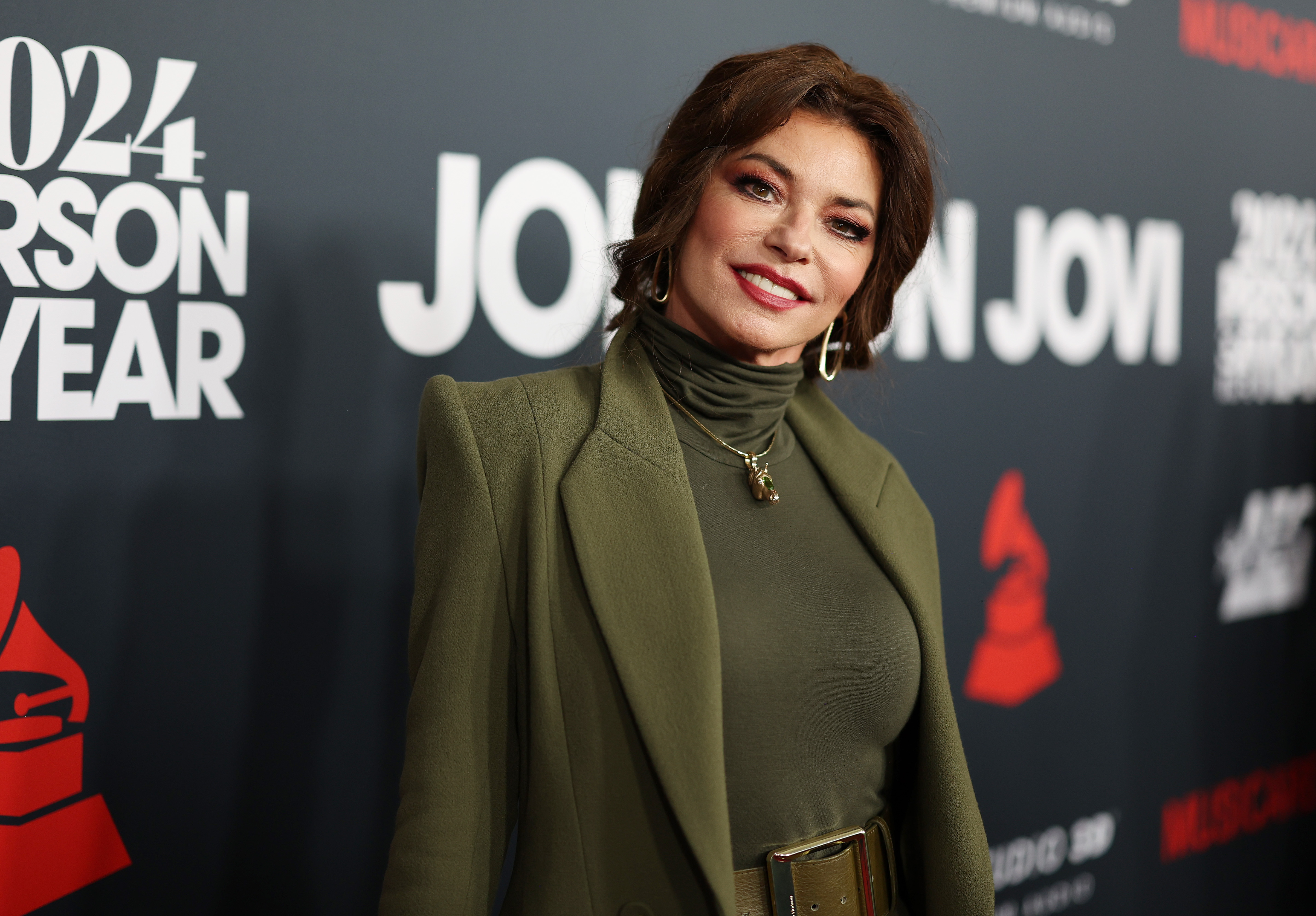 Shania Twain en la ceremonia MusiCares Persona del Año 2024 en honor a Jon Bon Jovi durante la 66ª edición de los Premios GRAMMY el 2 de febrero de 2024, en Los Ángeles, California. | Fuente: Getty Images