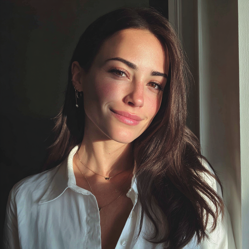 Primer plano de una mujer sonriendo | Fuente: Midjourney