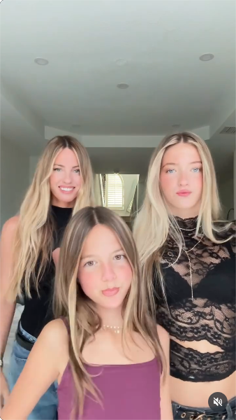 Rocío Guirao Díaz junto a sus hijas Aitana Paladini y Roma Paladini | Fuente: Instagram/ rocioguiraodiaz