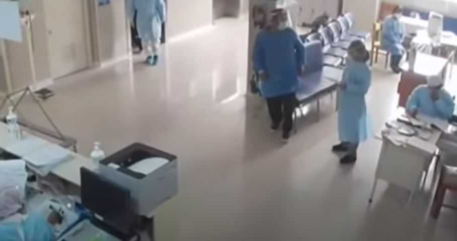 Jampier Gaspar en el hospital. | Foto: Captura de Youtube/TVPerú Noticias
