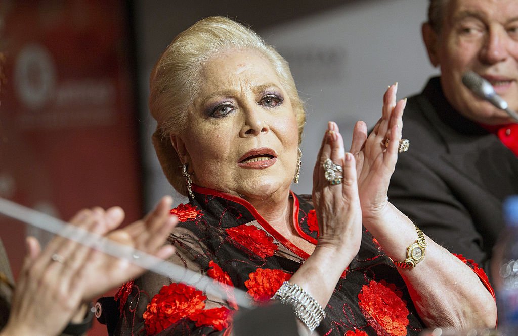 Concha Márquez Piquer en la presentación del libro 'Asi era mi madre' en Madrid. | Foto: Getty Images.