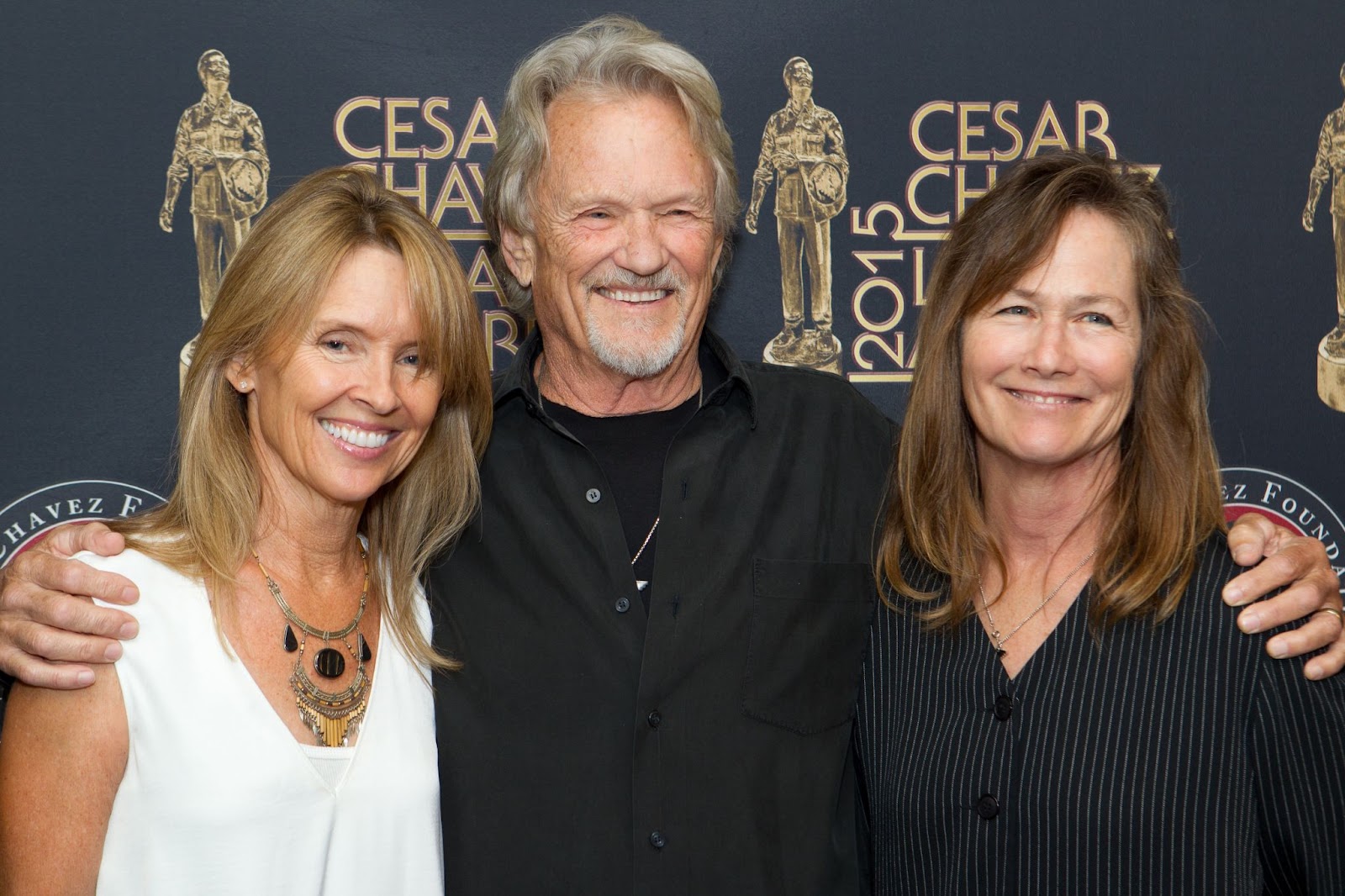 Tracy Kristofferson, Kris Kristofferson y Lisa Meyers en los Premios del Legado César Chávez 2015 el 26 de marzo en Los Ángeles, California. | Fuente: Getty Images