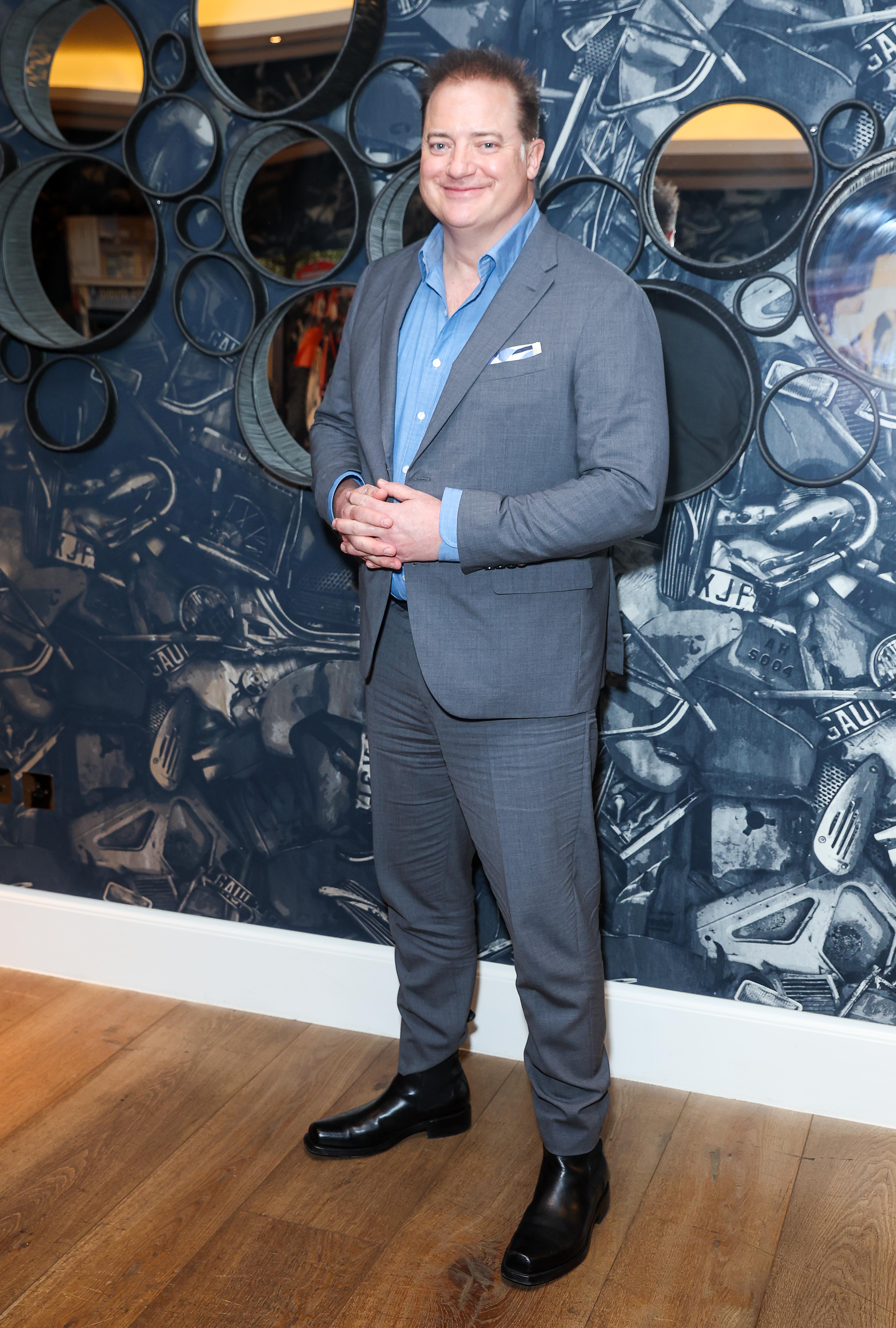 Brendan Fraser asiste a una proyección especial de "La ballena" en el hotel The Ham Yard de Londres, Inglaterra. | Foto: Getty Images