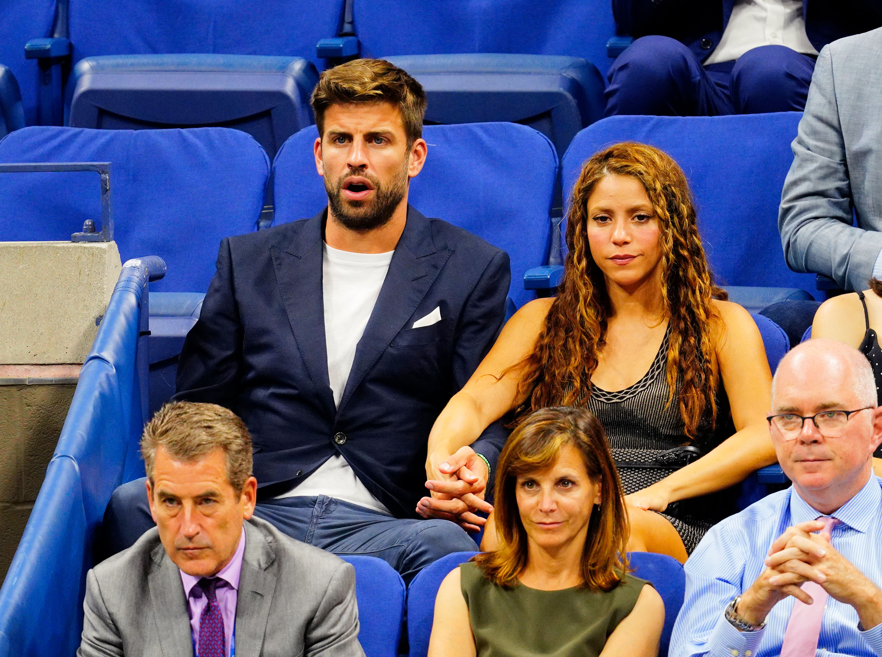 Shakira y Gerard Piqué animan a Rafael Nadal en el US Open 2019 el 04 de septiembre de 2019 en Nueva York. | Fuente: Getty Images