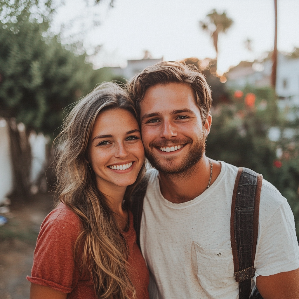 Una pareja sonriente | Fuente: Midjourney