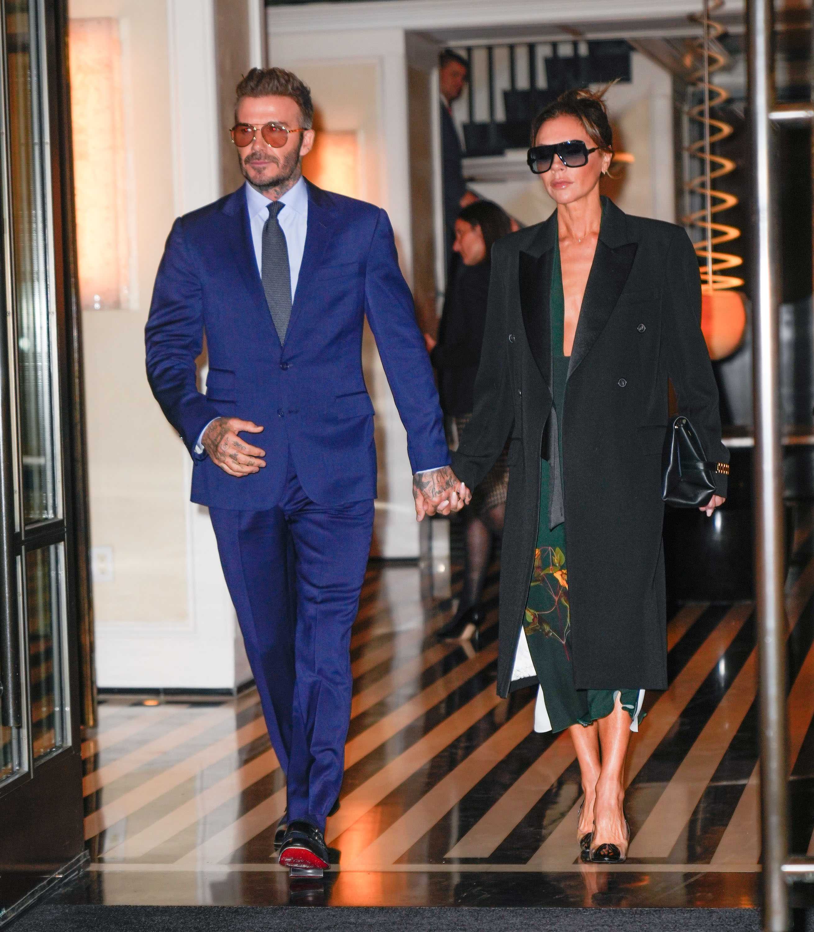David Beckham y Victoria Beckham son vistos en Nueva York, el 11 de octubre de 2022. | Fuente: Getty Images
