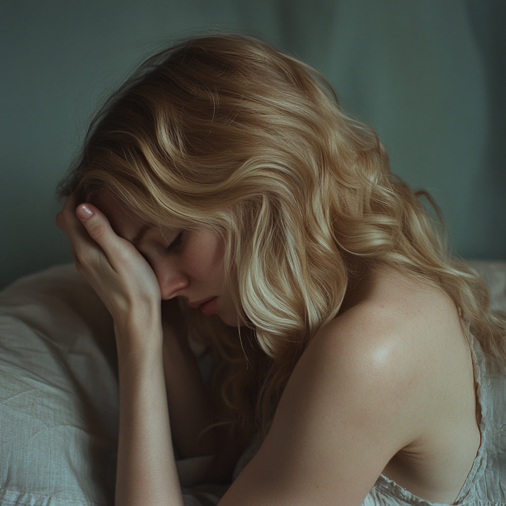 Una donna che piange | Fonte: Midjourney