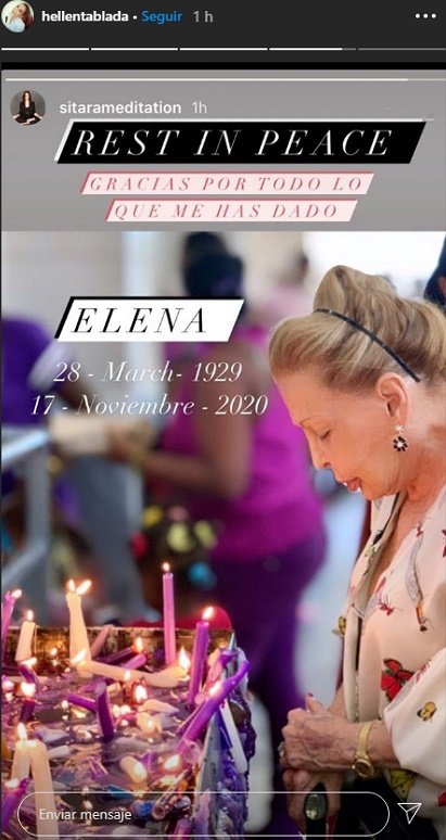Elena Tablada recuerda a su abuela con emotiva fotogafía. | Foto:Instagram.com/hellentablada/
