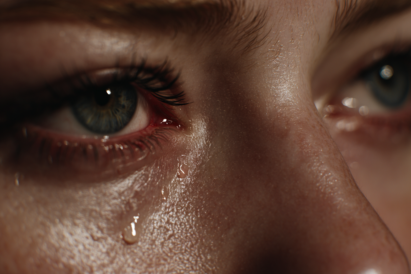 Una mujer llorando | Fuente: Midjourney