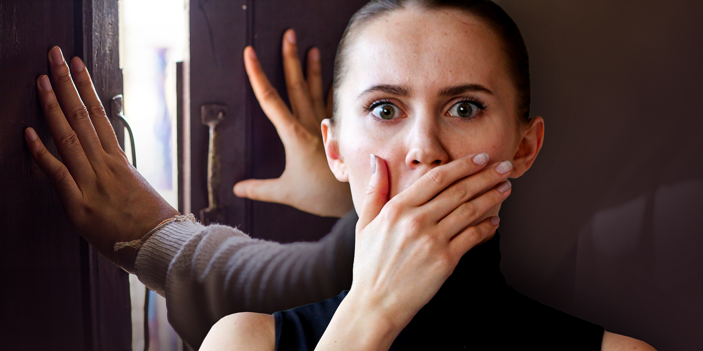 Mujer se tapa la boca con la mano | Fuente: Shutterstock