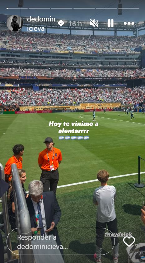 De las historias de Instagram de Eva De Dominici durante la final del Mundial 2026 | Fuente: Instagram/dedominicieva