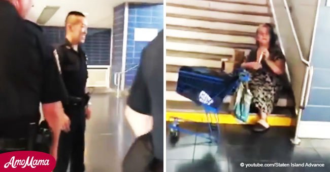 5 policías rodearon a una mujer sin hogar y le hicieron un regalo inolvidable en su cumpleaños