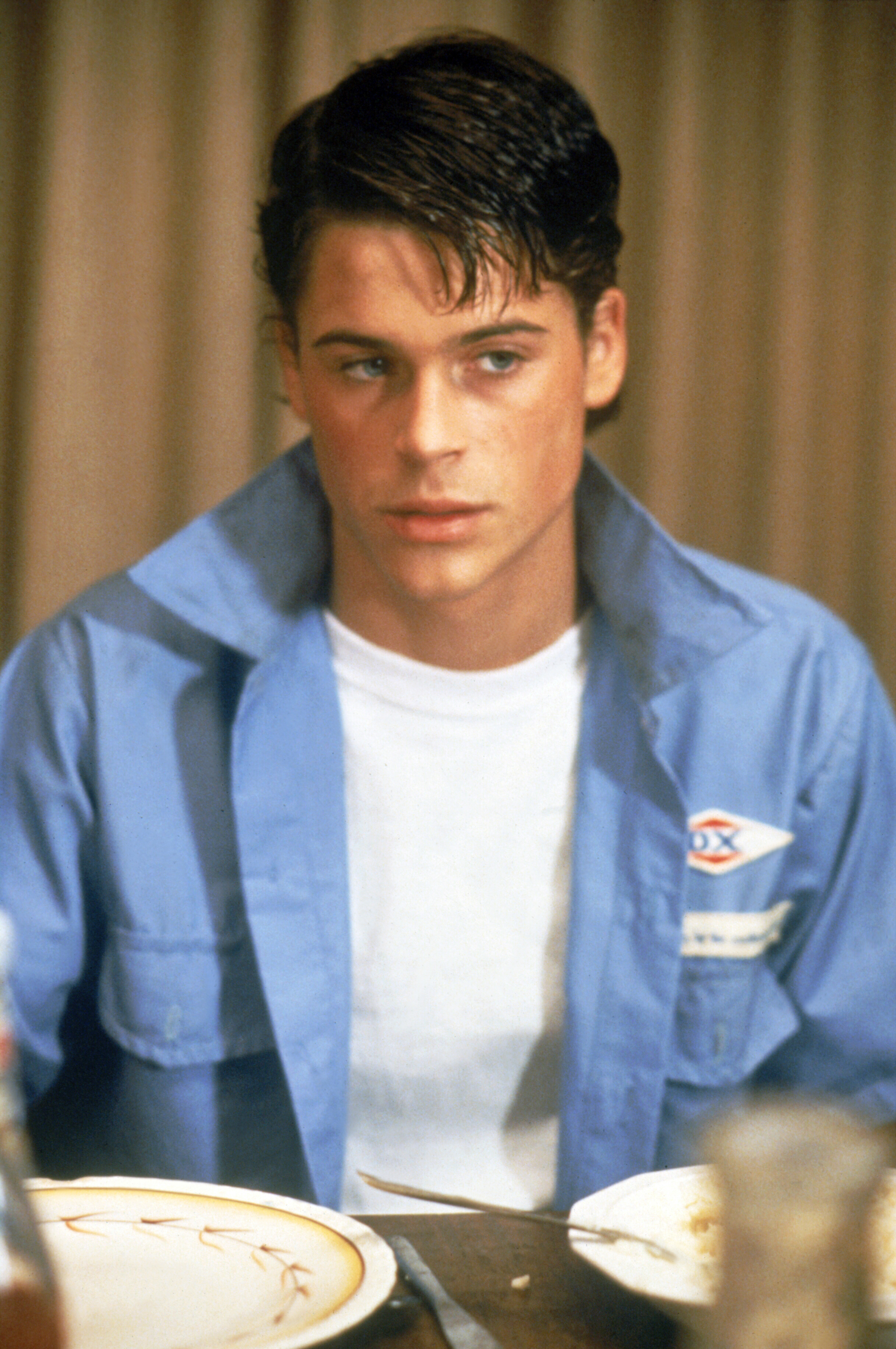 Rob Lowe en el plató de The Outsiders, hacia los años 80 | Fuente: Getty Images