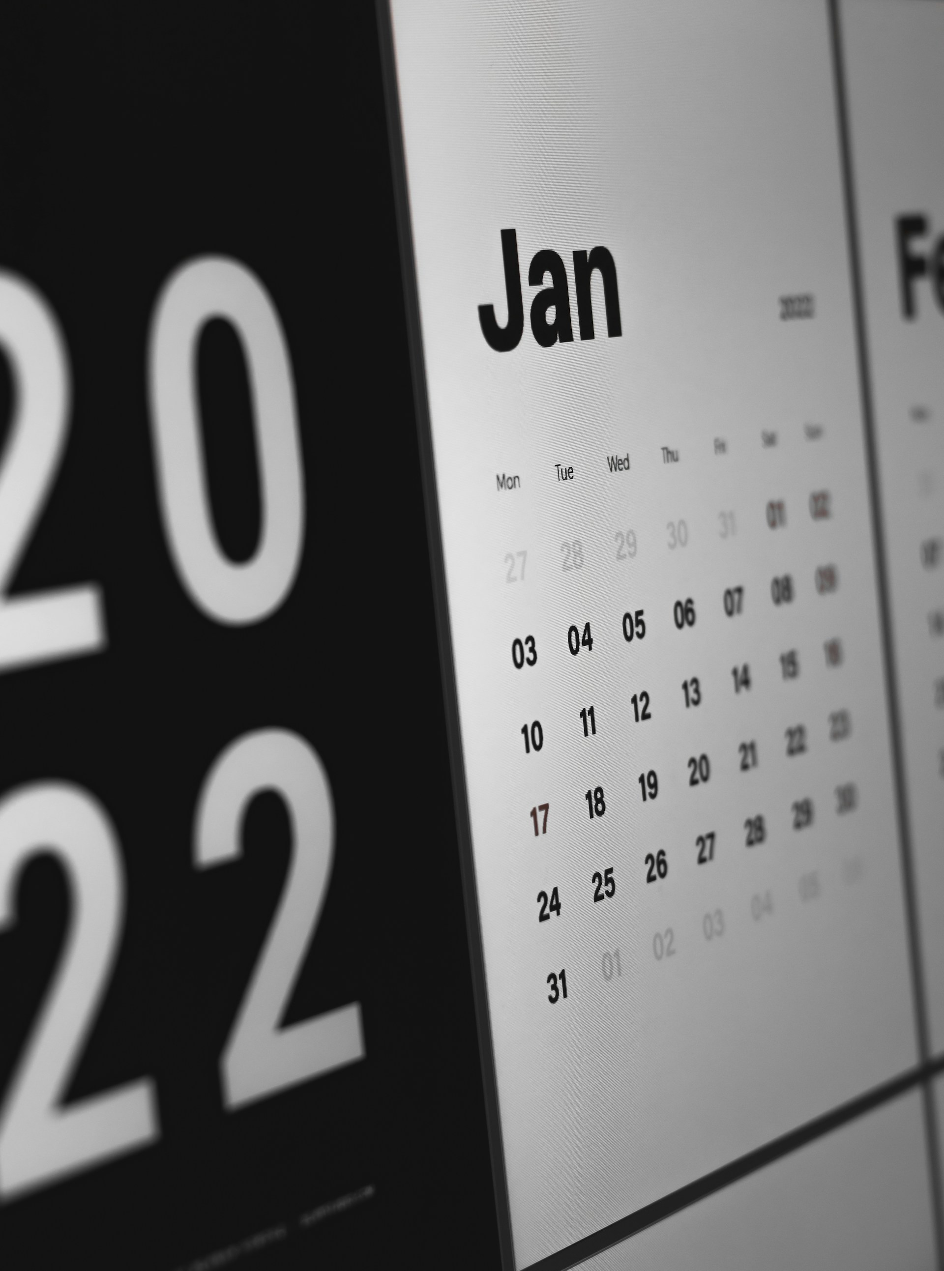 Una página de calendario | Fuente: Unsplash