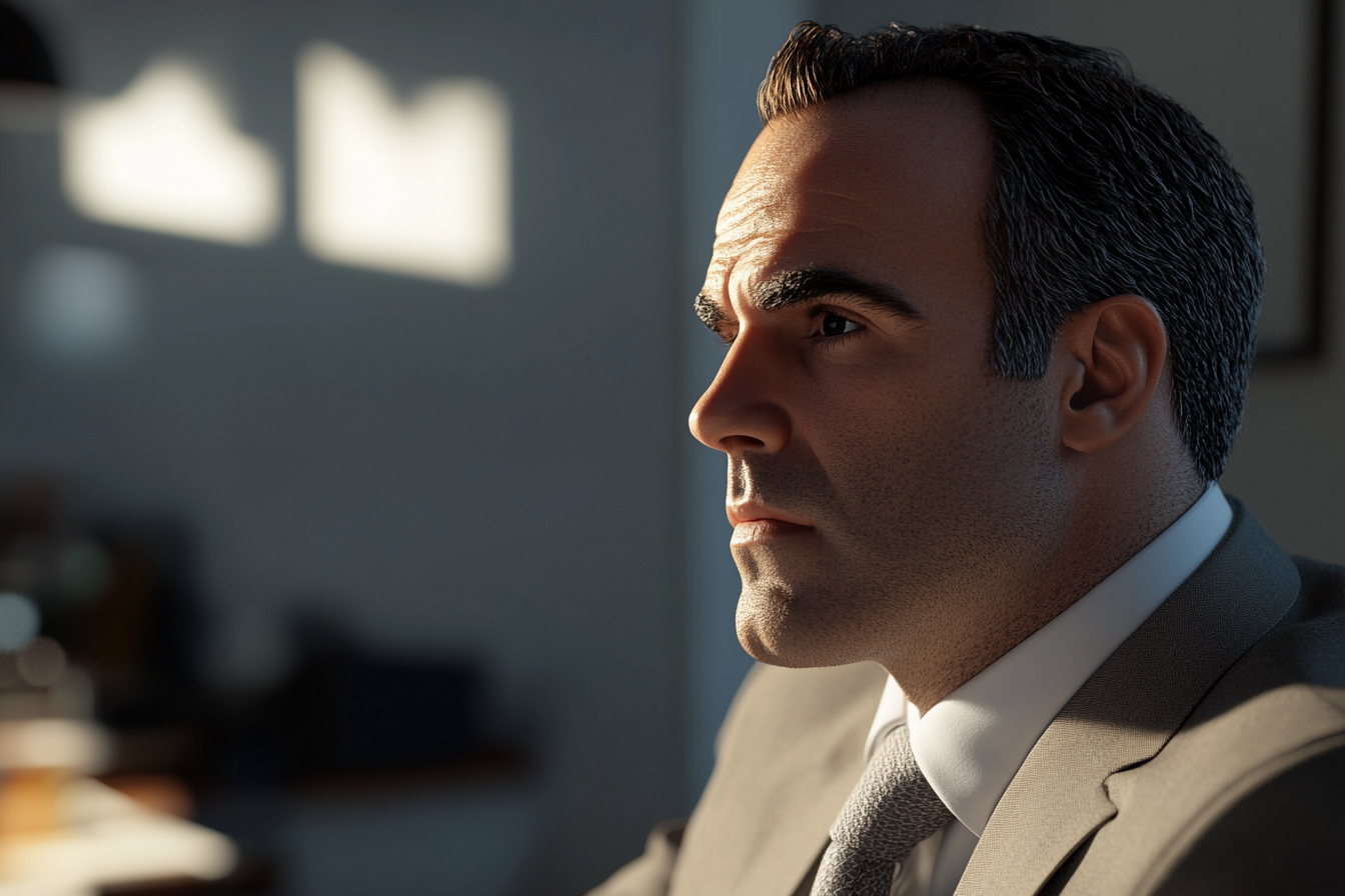 Un hombre en su despacho | Fuente: Midjourney