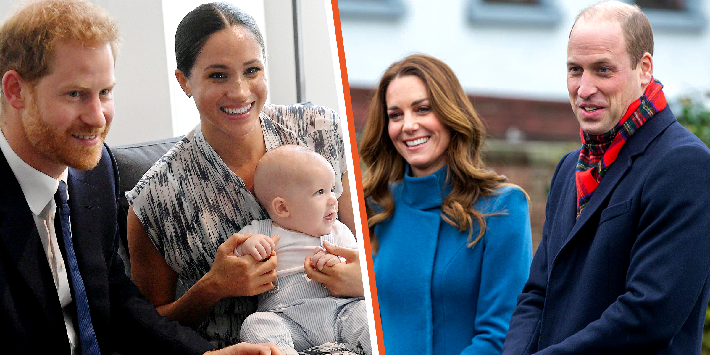 Príncipe Harry, Meghan Markle y Archie | El príncipe William y la princesa Catherine | Foto: Getty Images