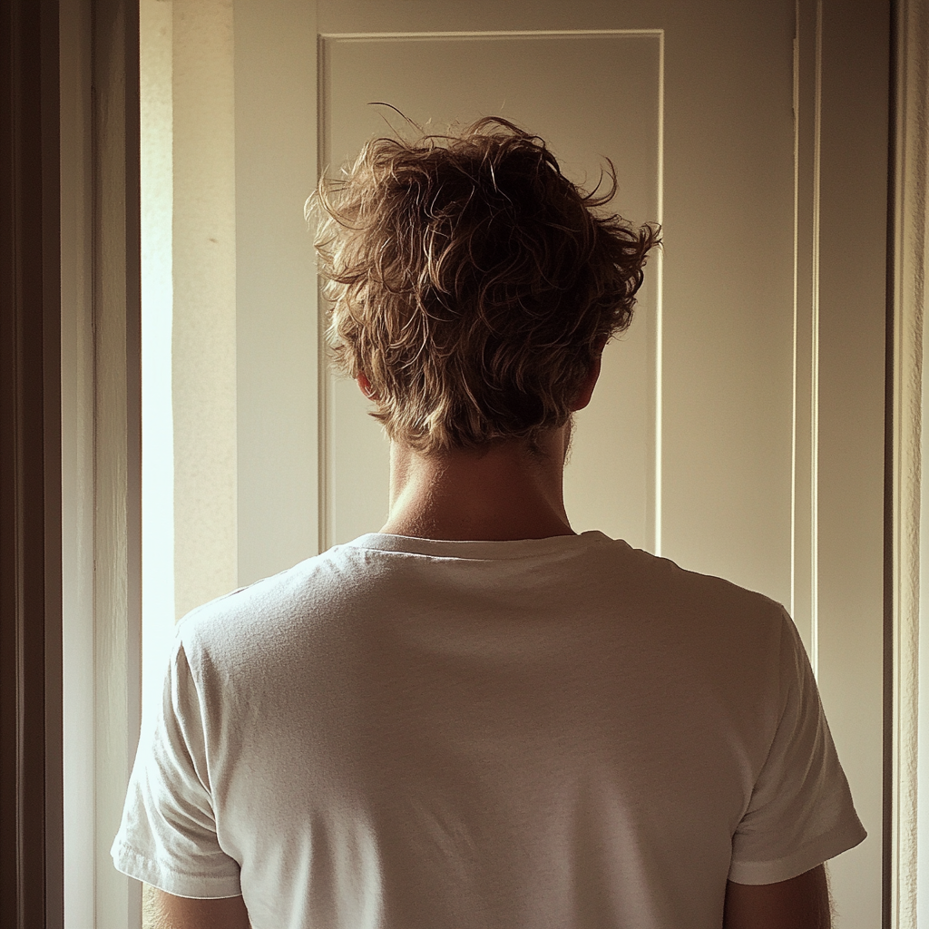 Un hombre ante una puerta cerrada | Fuente: Midjourney