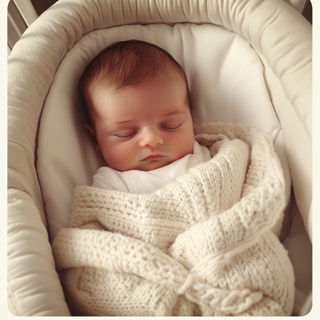 Un bebé durmiendo | Fuente: Midjourney