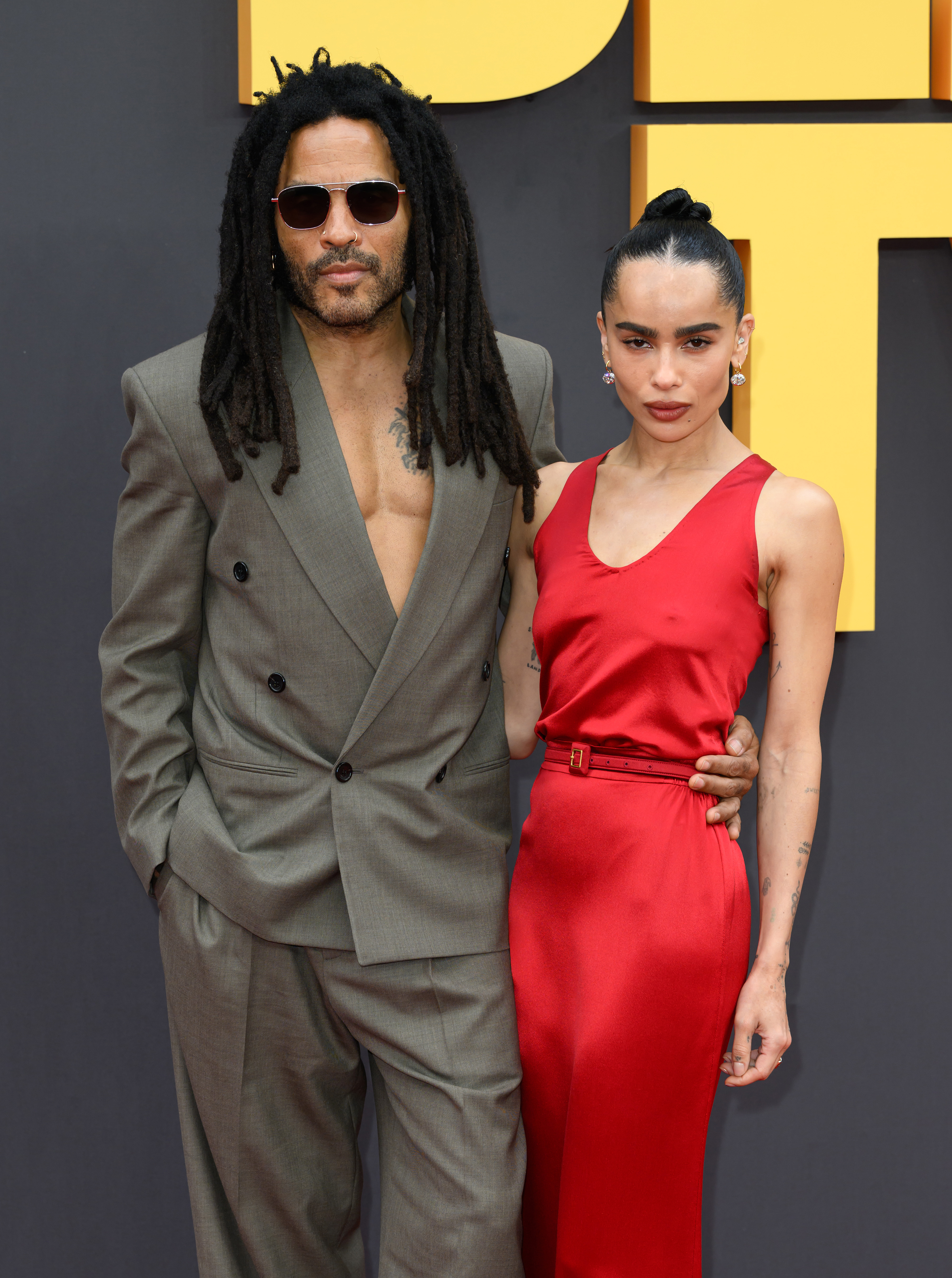 Lenny y Zoë Kravitz en el estreno europeo de "Blink Twice" el 19 de agosto de 2024 en Londres, Inglaterra | Fuente: Getty Images