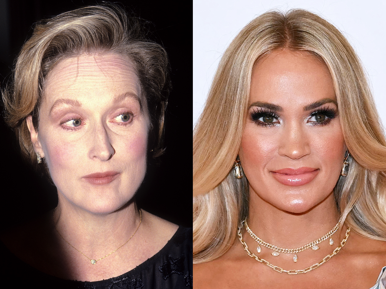 Un lado a lado de Meryl Streep y Carrie Underwood a los 40 años. | Fuente: Getty Images