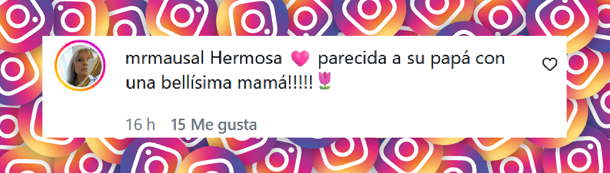 Comentario de una persona sobre el parecido entre Eduardo Costantini y su hija Kahlo, fruto de su relación con Elina Costantini | Fuente: Instagram/eduardocostantini