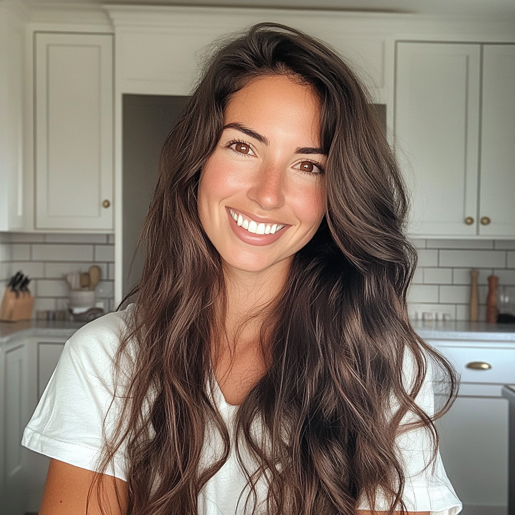 Una joven de pie en una cocina | Fuente: Midjourney