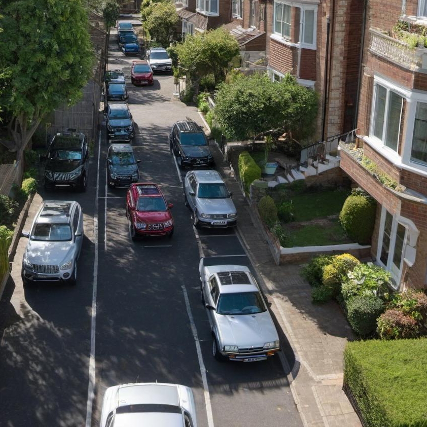 John llega a casa, sorprendido de ver tantos Automóviles aparcados en su calle | Fuente: Midjourney